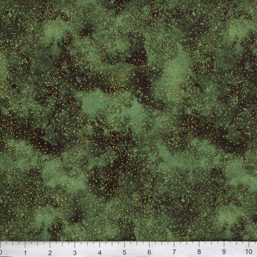Blender Space Metallic Green 100% Cotton Price per Yard