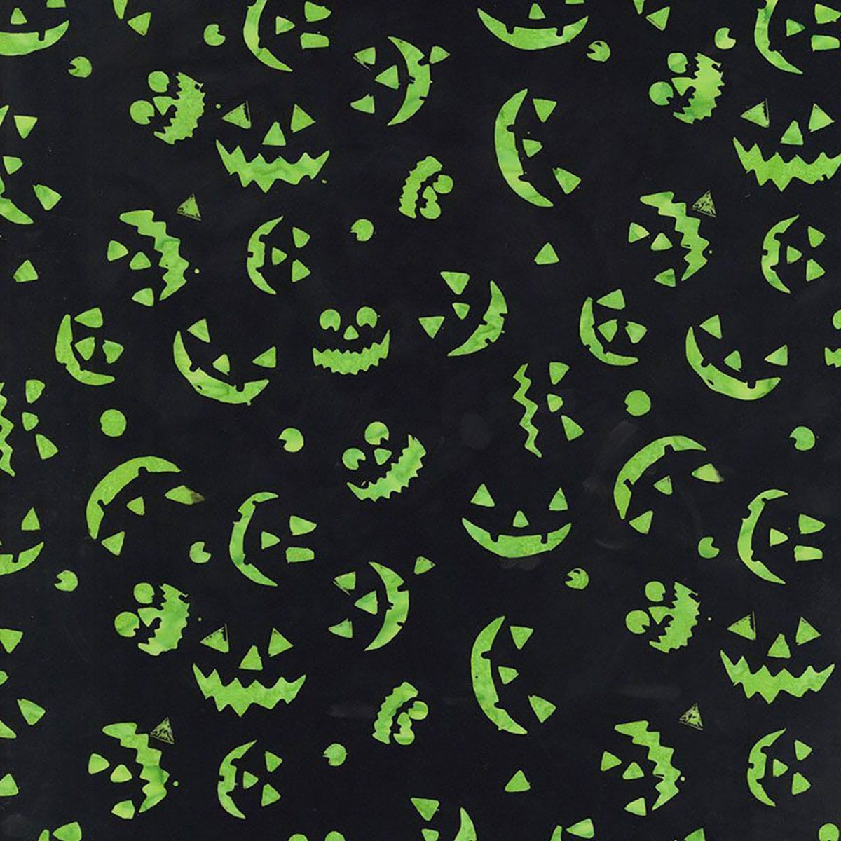 Timeless Treasures Halloween Tonga Batiks Spooky Pumpkin Smiles 100% Cotton Price per Yard