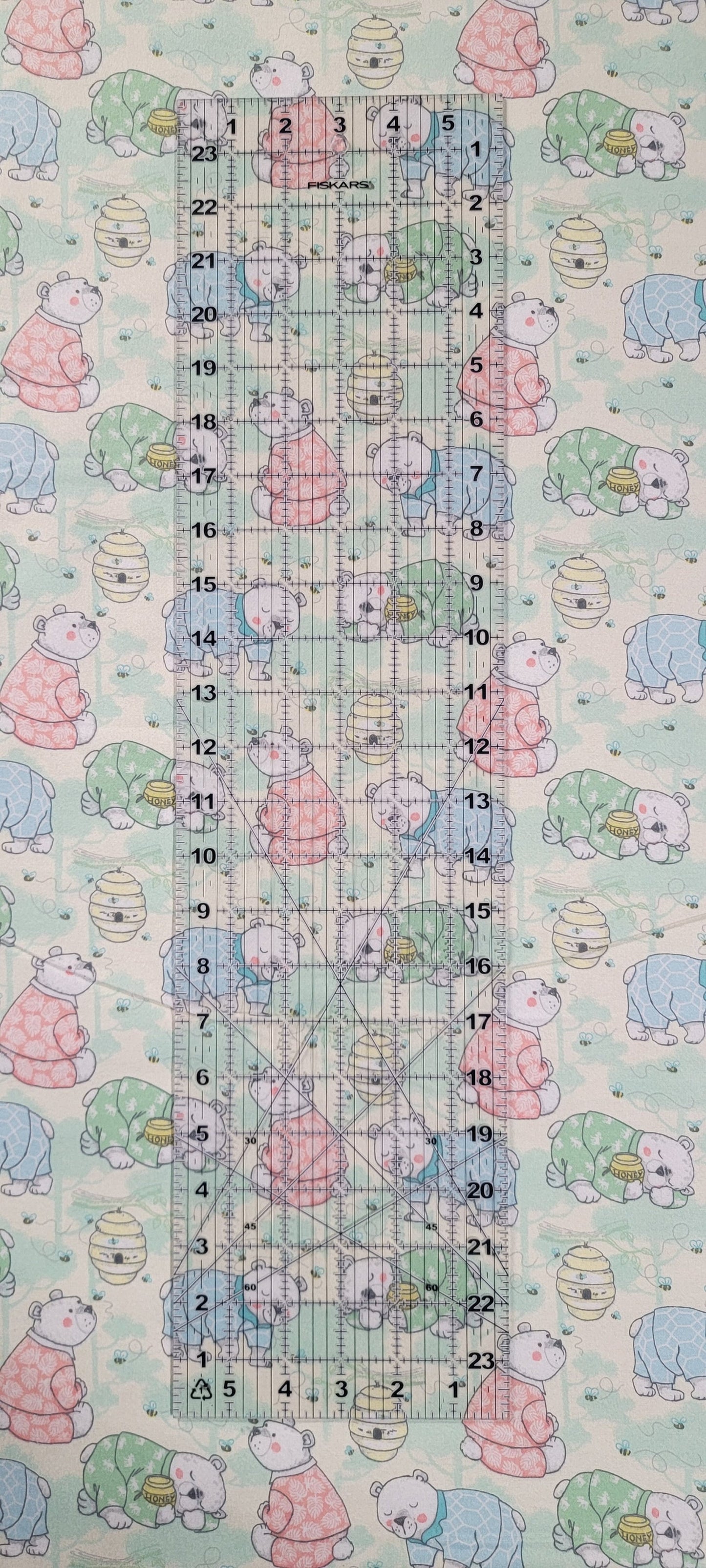A.E. Nathan Comfy Flannel Bears and Bees on Yellow Baby Price per Yard