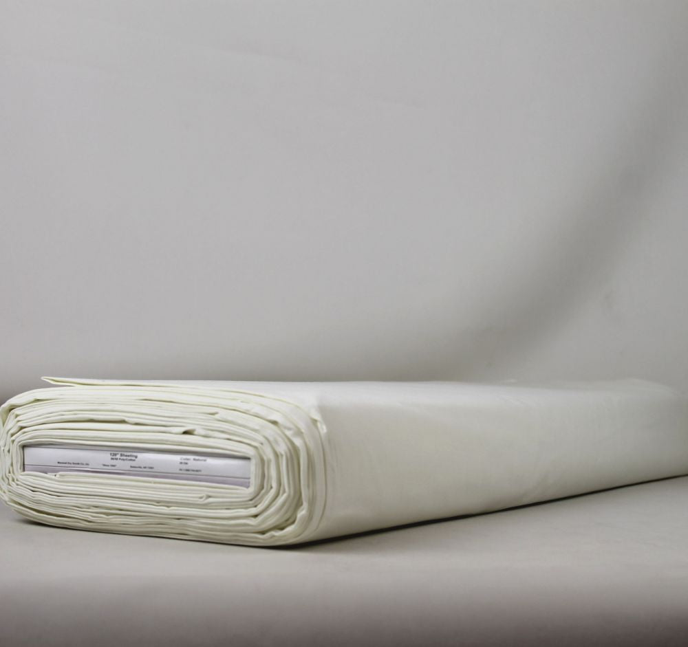 110 Inch wide Poly/Cotton Sheeting Natural Unbleached Fabric Extra Wide By the Yard