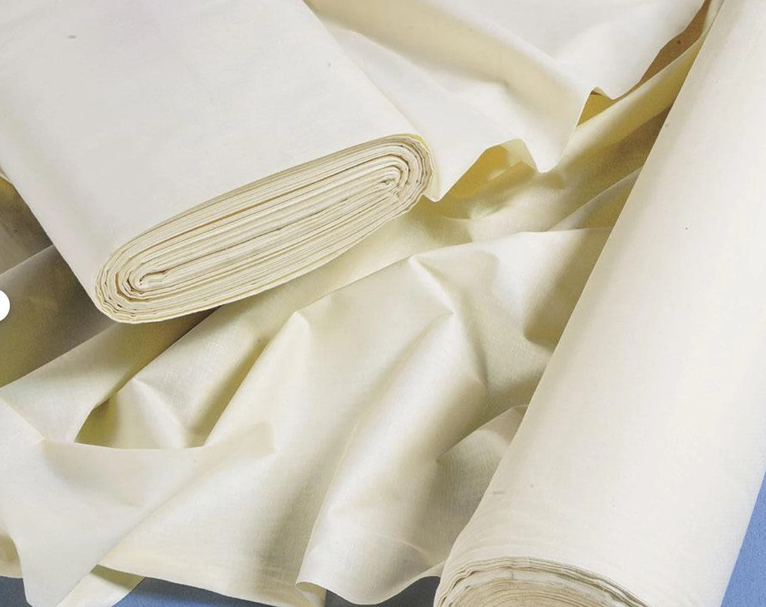 110 Inch wide Poly/Cotton Sheeting Natural Unbleached Fabric Extra Wide By the Yard