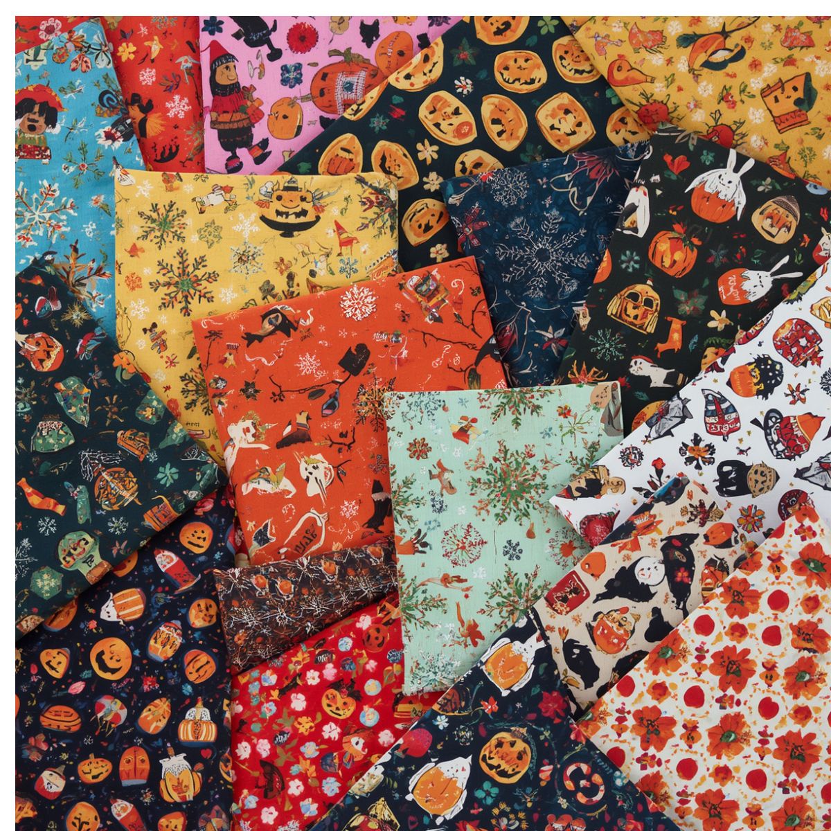End of Bolt Mystery Fabric Bundle By the Pound Prints will Vary