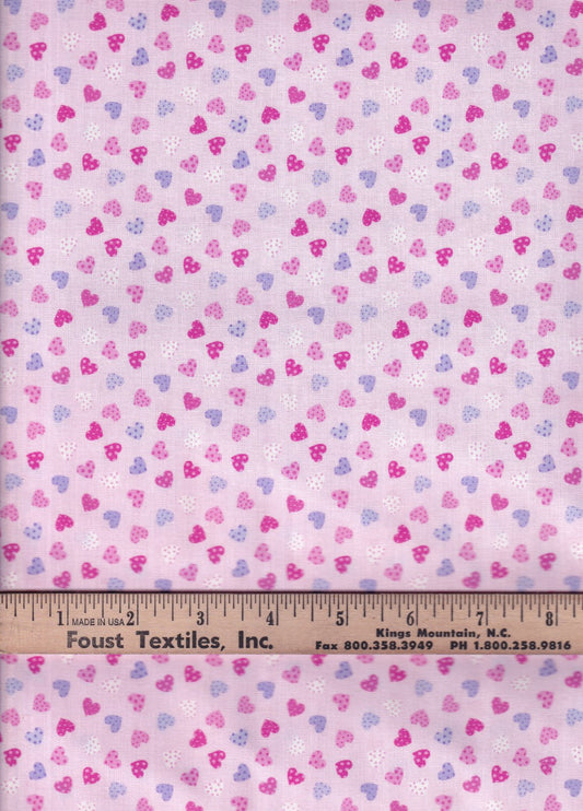Hi Fashion Fabrics Valentine Mini Patterned Hearts