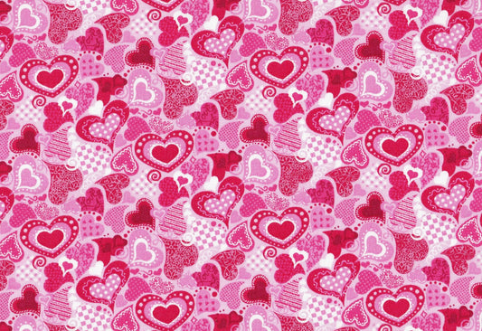 Hi Fashion Fabrics Valentine Patterned Hearts 100% Cotton Price per Yard