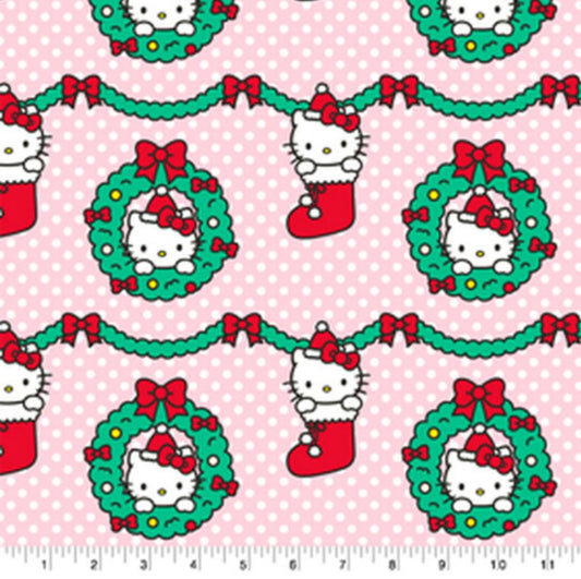 Springs Creative Licensed Hello Kitty Christmas 100% Cotton By the Yard