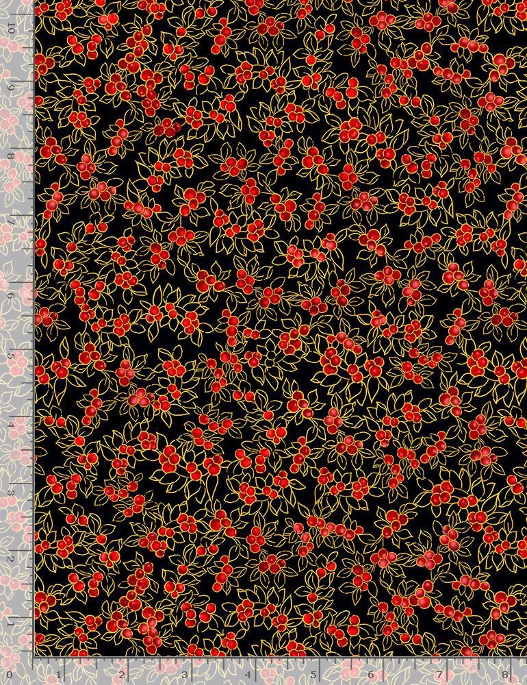 Timeless Treasures Christmas Metallic Prints 100% Cotton