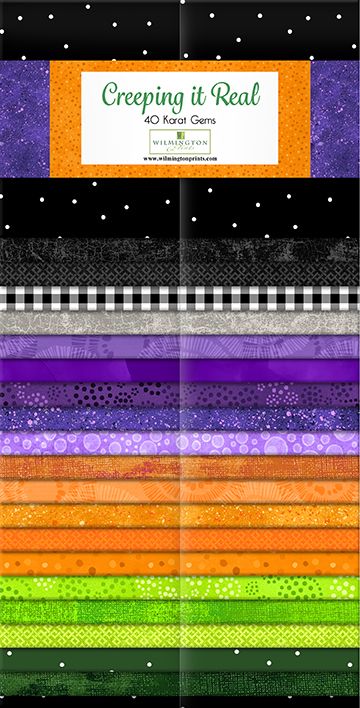 40 2.5 Inch Strips Creeping it Real Basics Wilmington Prints 100% Cotton Halloween