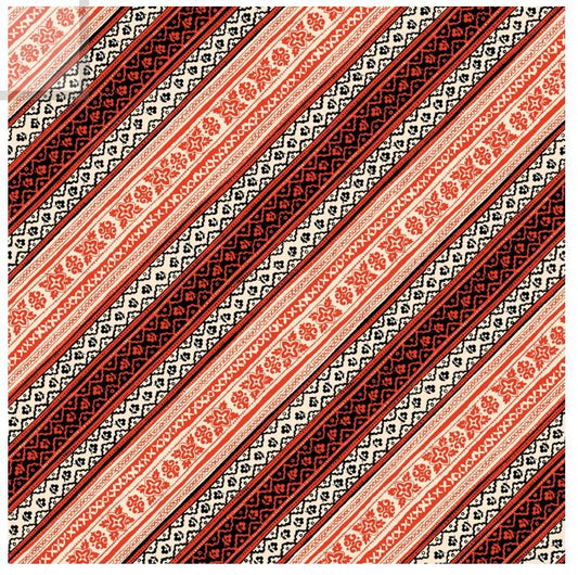 44 x 36 Diagonal Stripes Red Maywood Studio 100% Cotton Novelty