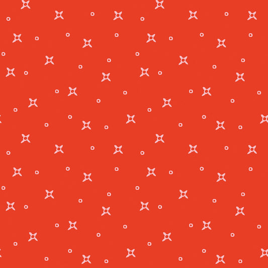 44 x 36 Stars and Dots Red Maywood Studio 100% Cotton All Over Print