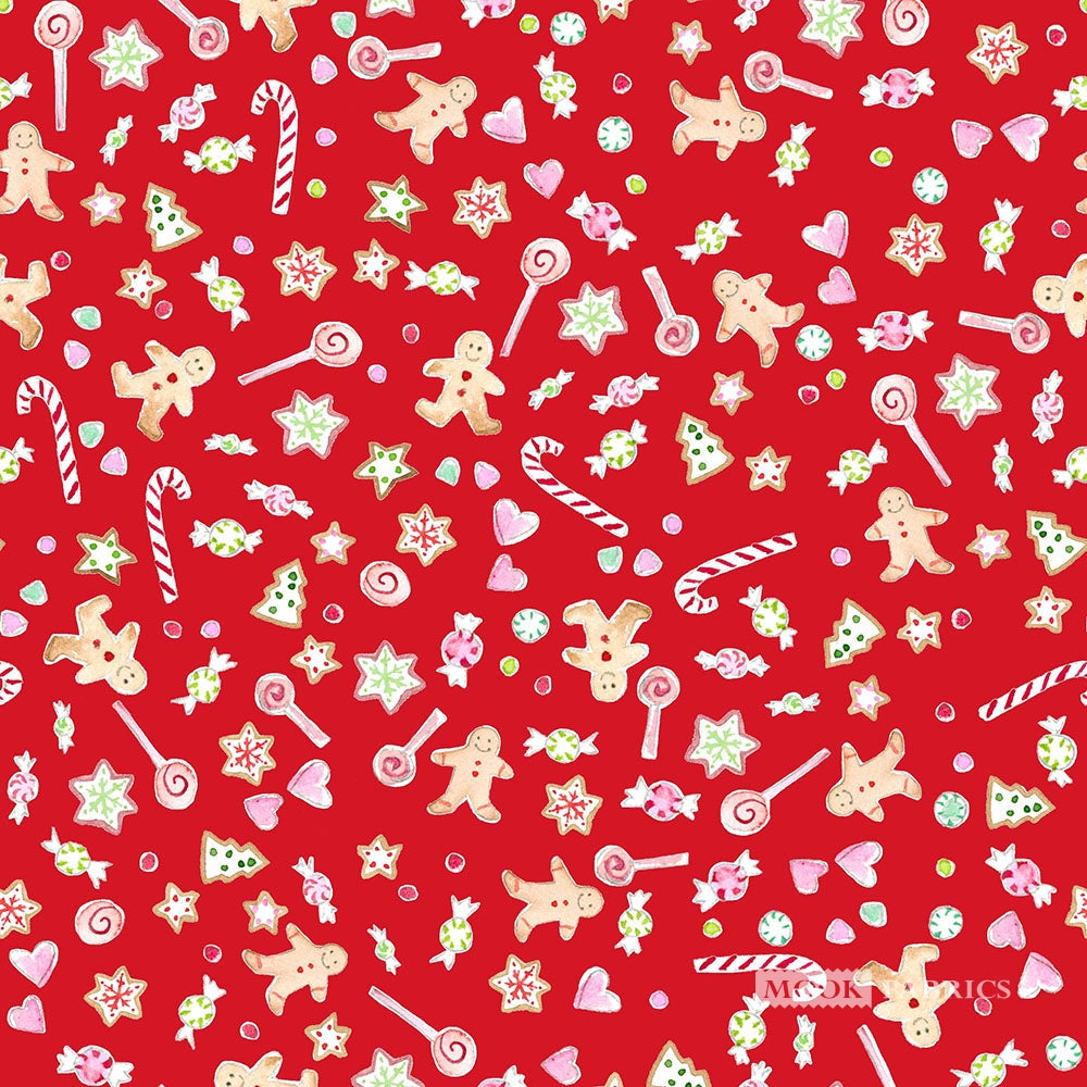 Christmas Sweet Treats Red Fabric Traditions 100% Cotton Price Per Yard