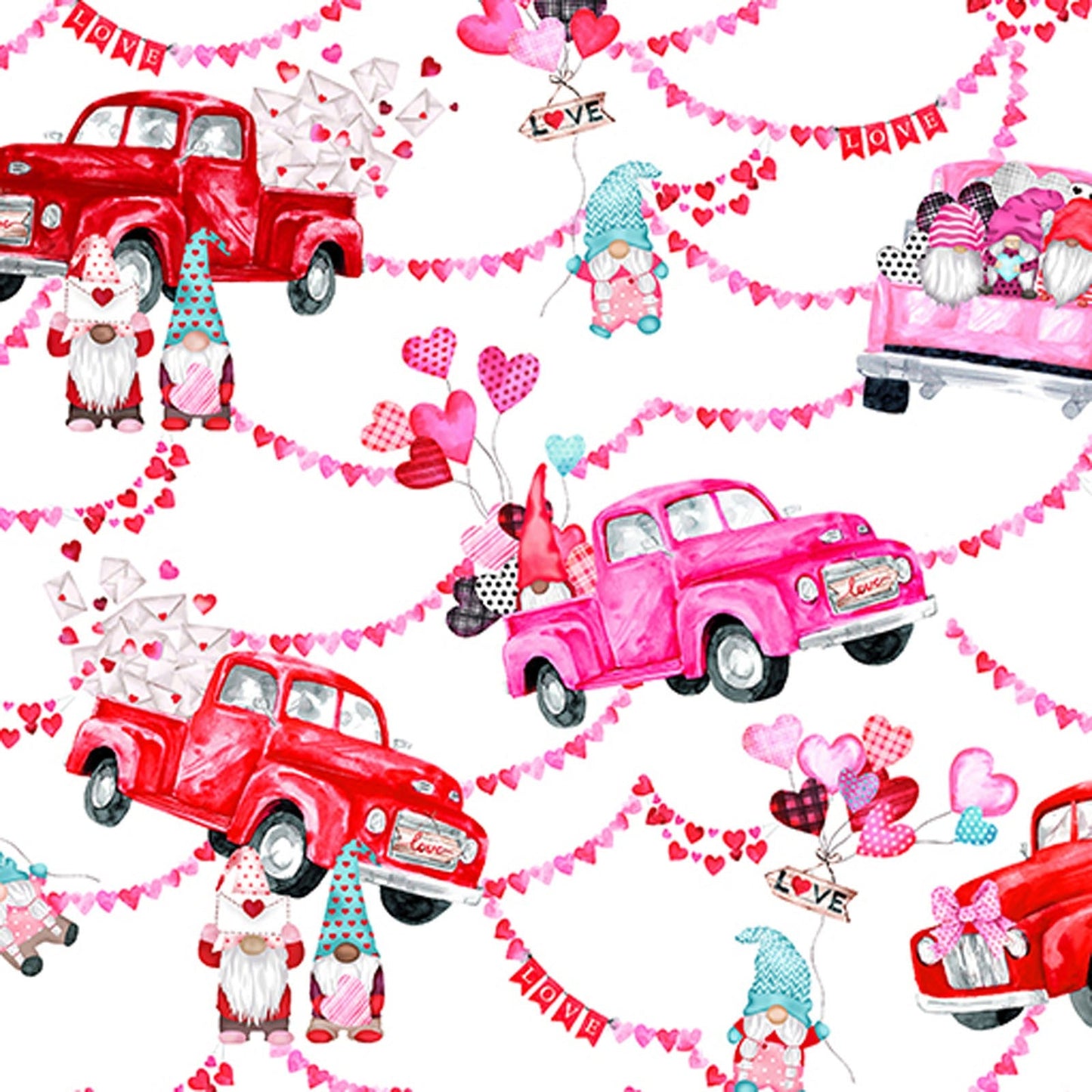 MINKY My Gnomie Pink 60 x 36 Valentine Digital Shannon Fabrics 100% Polyester