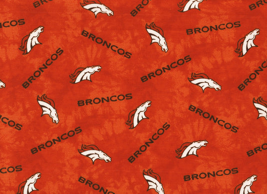 NFL Denver Broncos Canvas Duck Fabric 100% Cotton By the Yard 48 Inch