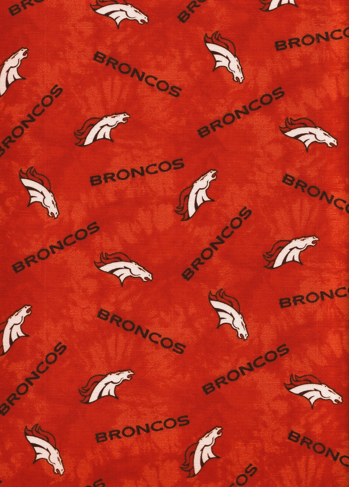 NFL Denver Broncos Canvas Duck Fabric 100% Cotton By the Yard 48 Inch