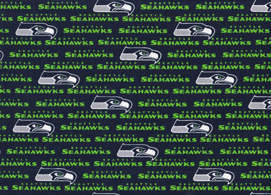 NFL Seattle Seahawks Canvas Duck Fabric 100% Cotton By the Yard 48 Inch