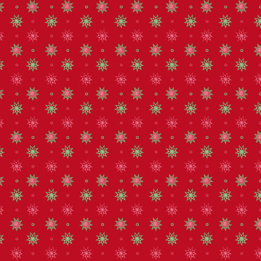 Red and Green Stars Blender Christmas Price Per Yard Maywood Studio 100% Cotton