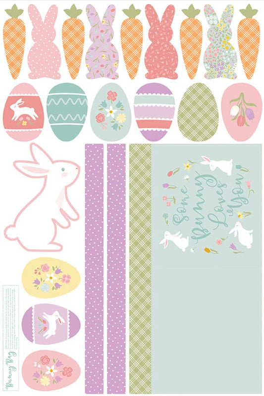 Riley Blake Bunny Trail Home Décor Some Bunny Loves You Bag Banner Panel Easter