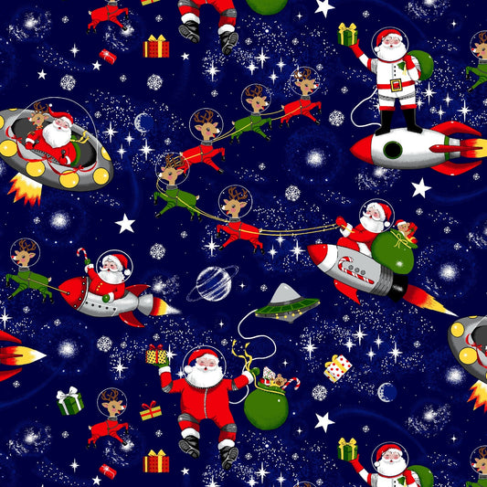 Santa's World Christmas By the Yard Fabric Traditions 100% Cotton