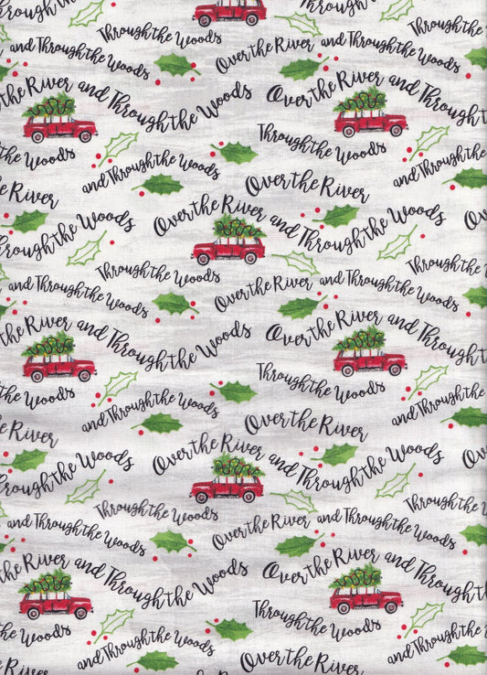 3 Wishes Fabric Christmas Over the River Price per Yard
