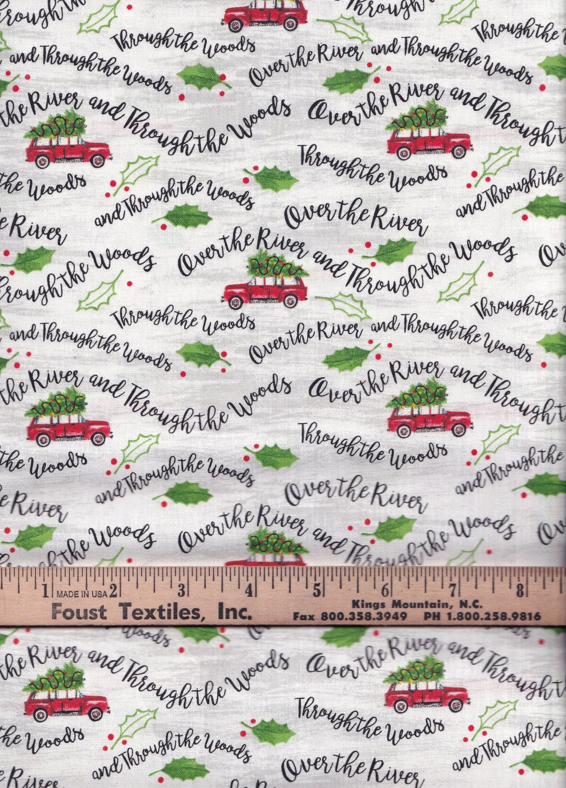 3 Wishes Fabric Christmas Over the River Price per Yard
