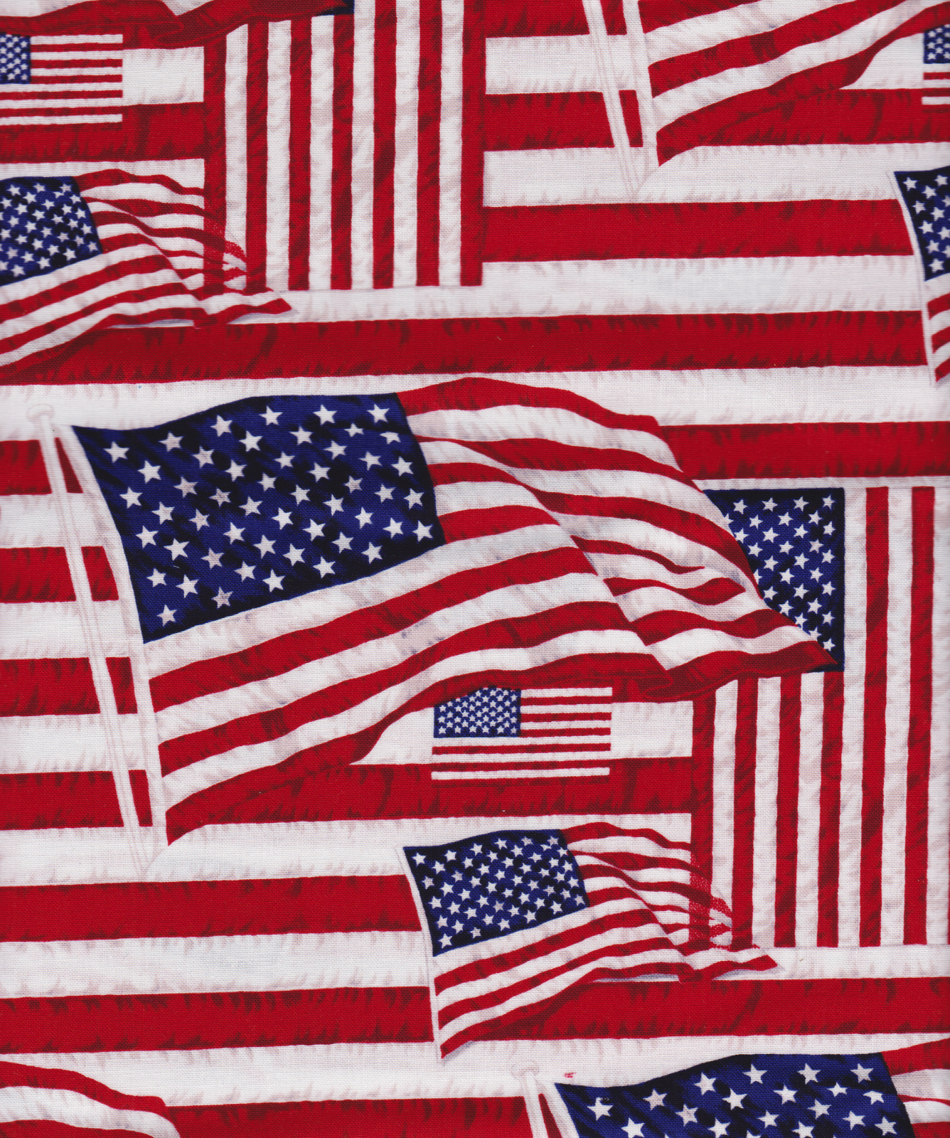 Fabric Traditions Flags on White 100% Cotton Fabric Price Per Yard