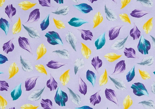 44 x 36 Petals Lilac Purple 100% Cotton Benartex All Over Print