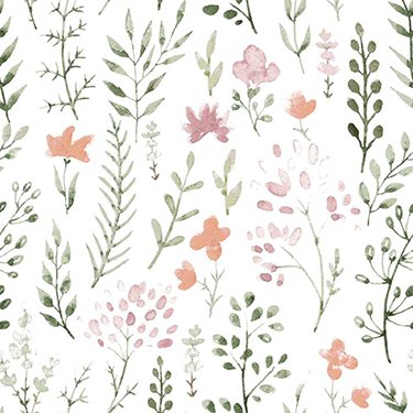 Springs Creative Flannel Colton Watercolor Floral 100% Cotton Baby