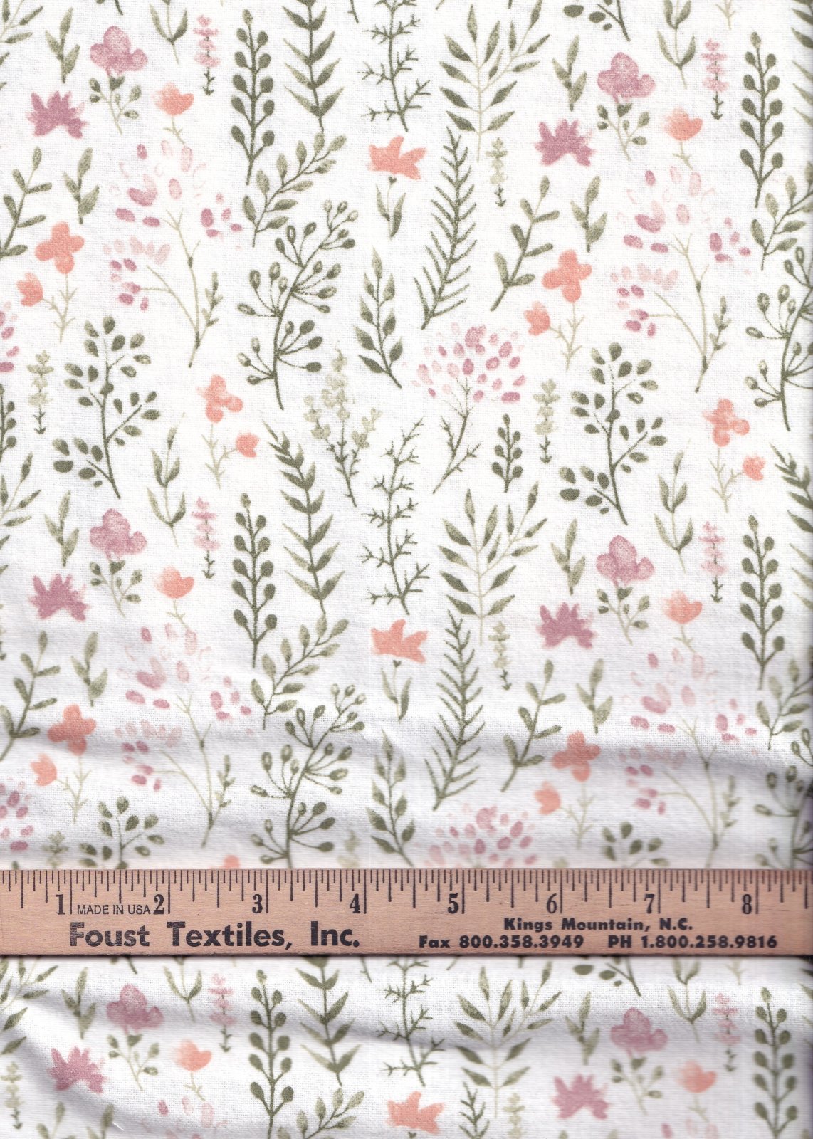 Springs Creative Flannel Colton Watercolor Floral 100% Cotton Baby