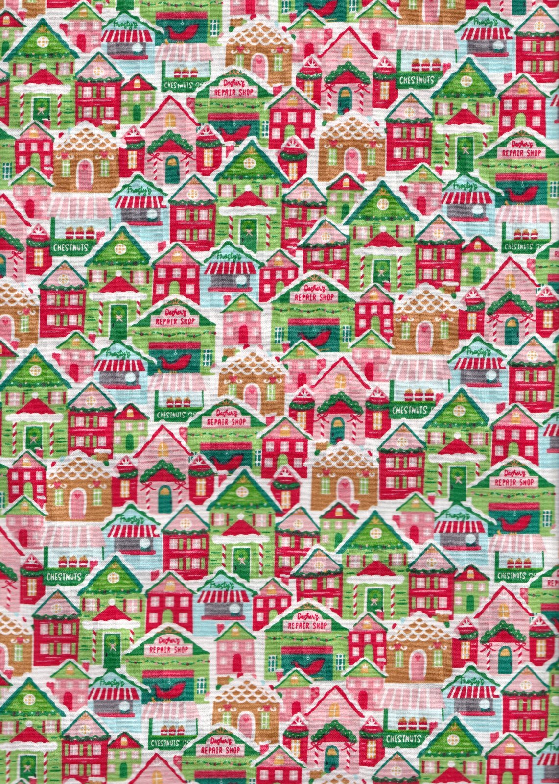 3 Wishes Fabric Christmas Holiday Shops Price per Yard