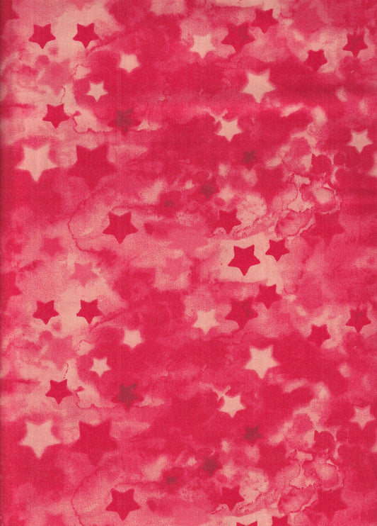 3 Wishes Fabric Patriotic Victory Stars on Red Texture Price per Yard
