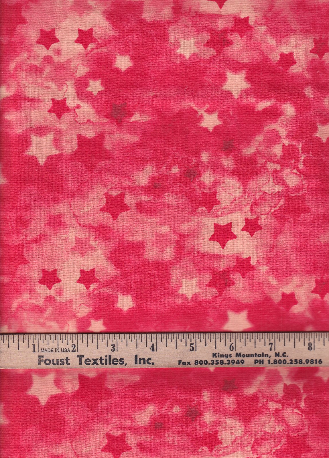 3 Wishes Fabric Patriotic Victory Stars on Red Texture Price per Yard