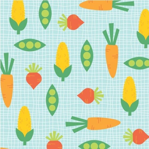 Studio E Funny Farm Carrots on Blue Easter