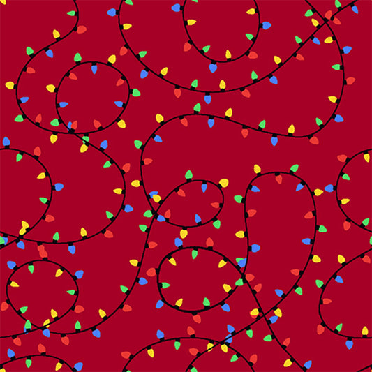 3 Wishes Christmas Lights on Red