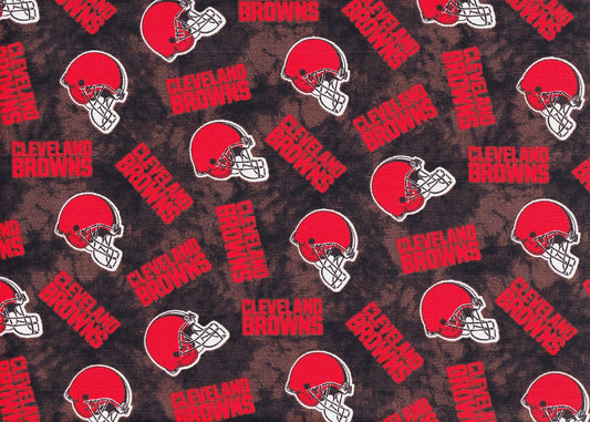 NFL Cleveland Browns Canvas Duck Fabric 100% Cotton By the Yard 48 Inch