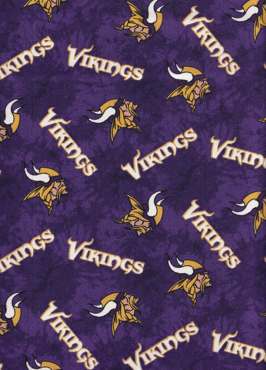 NFL Minnesota Vikings Canvas Duck Fabric 100% Cotton By the Yard 48 Inch