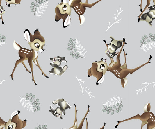 Disney Nursery Bambi and Thumper Toss Baby 100% Cotton Price per Yard
