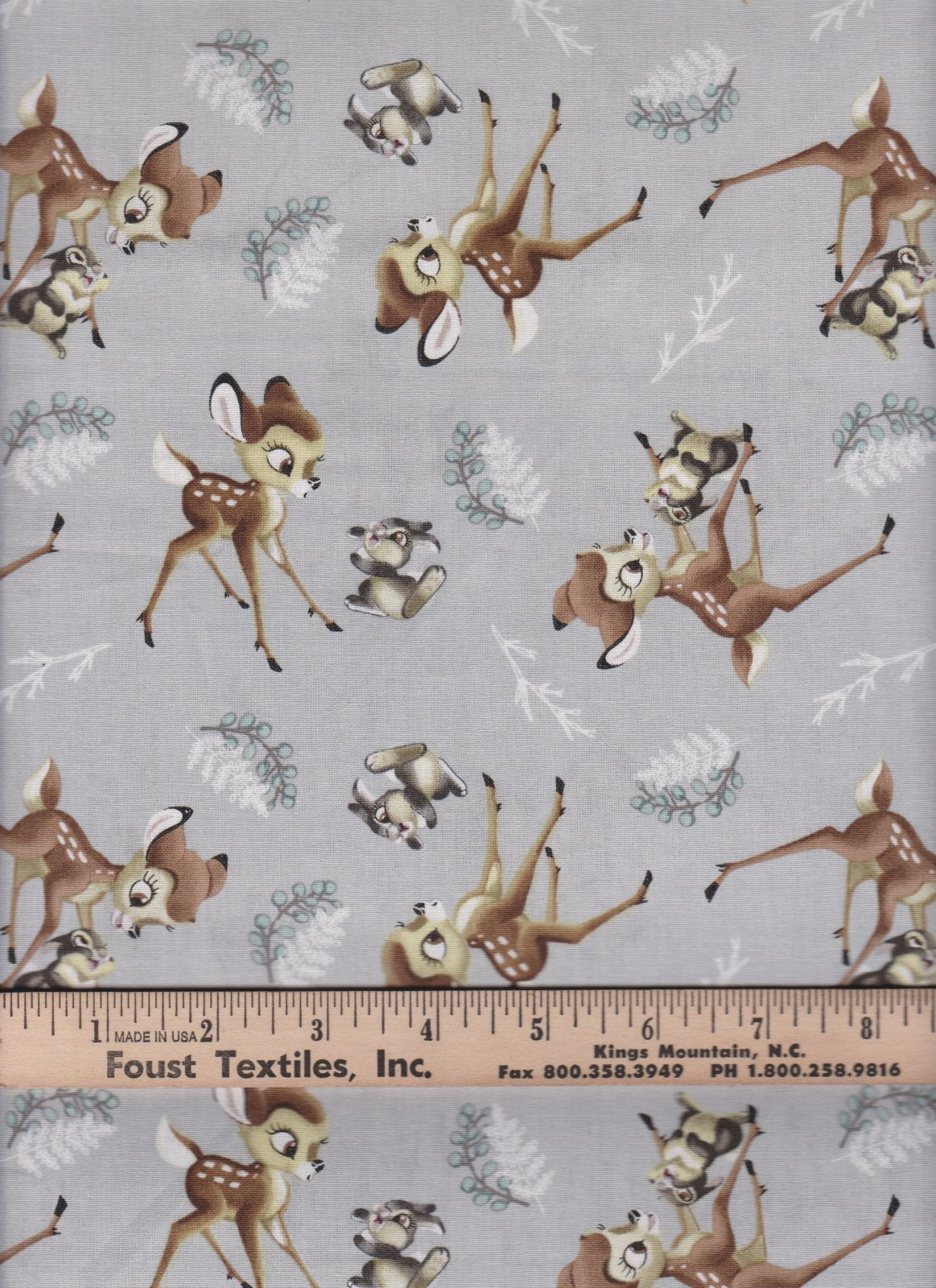 Disney Nursery Bambi and Thumper Toss Baby 100% Cotton Price per Yard