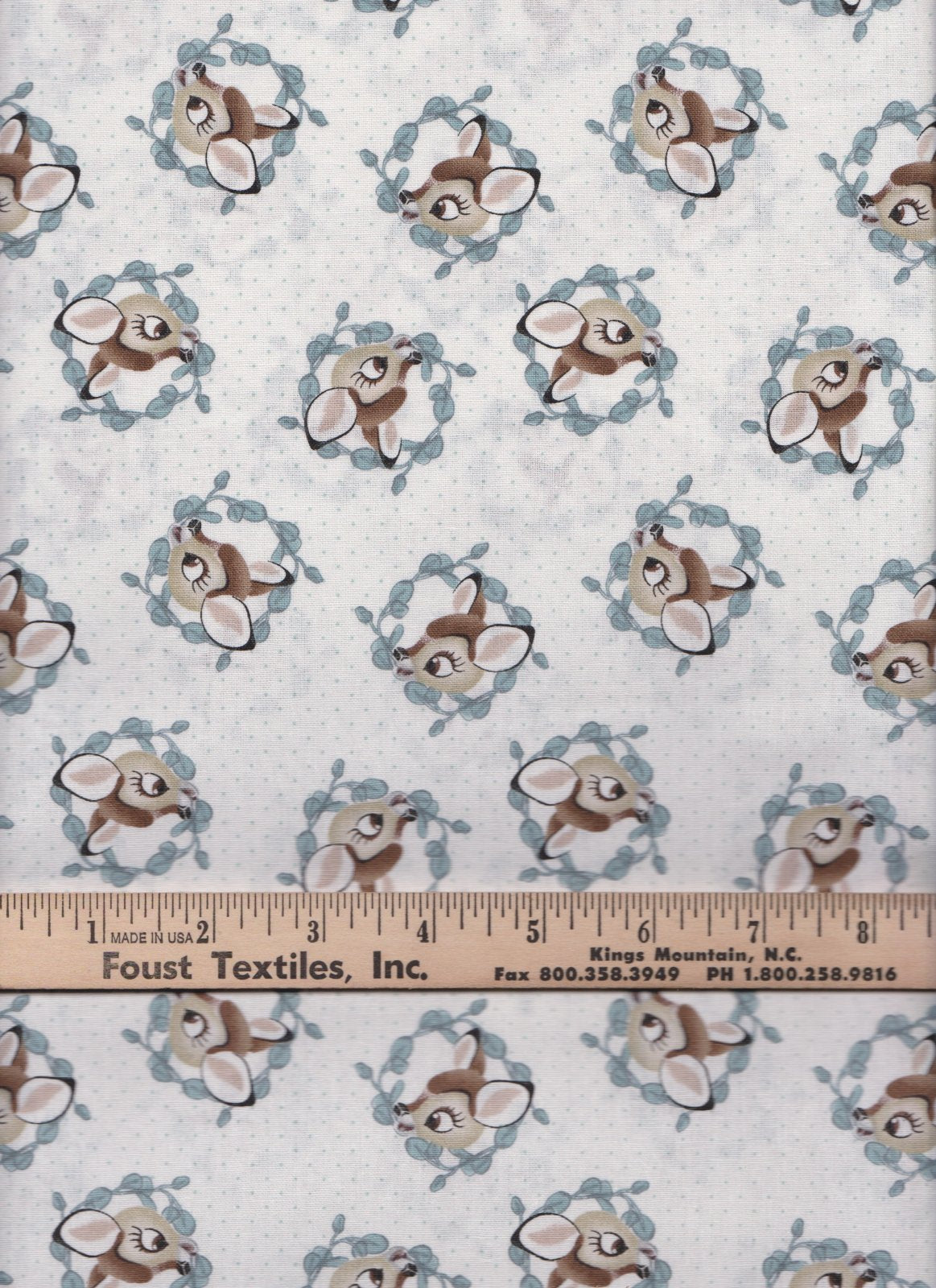 Disney Nursery Bambi Badge Baby 100% Cotton Price per Yard
