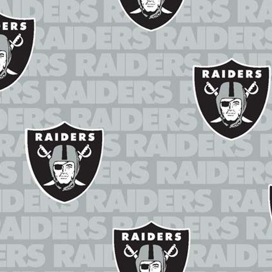 NFL Oakland Raiders Canvas Duck Fabric 100% Cotton By the Yard 48 Inch