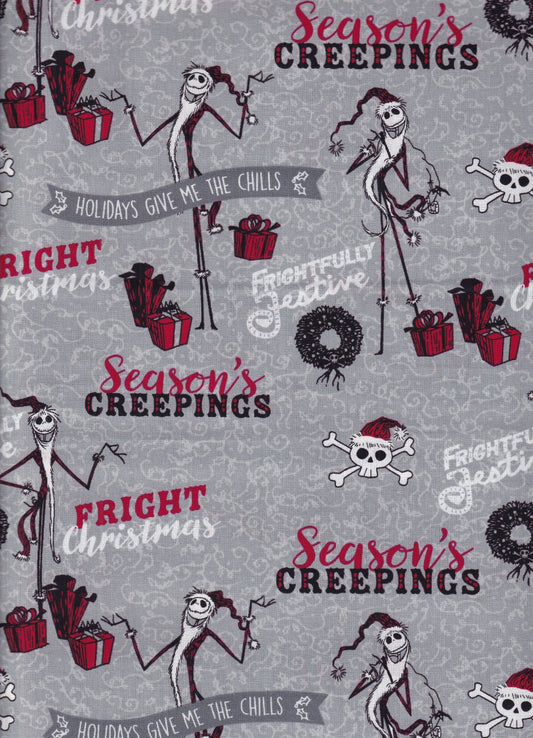 Christmas Nightmare Before Christmas Seasons Creeping 100% Cotton Price per Yard