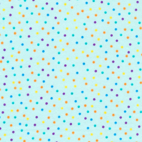 Price Per Yard Flannel Dots Light Blue Fabric Paintbrush Studio Fabri-Quilt Baby