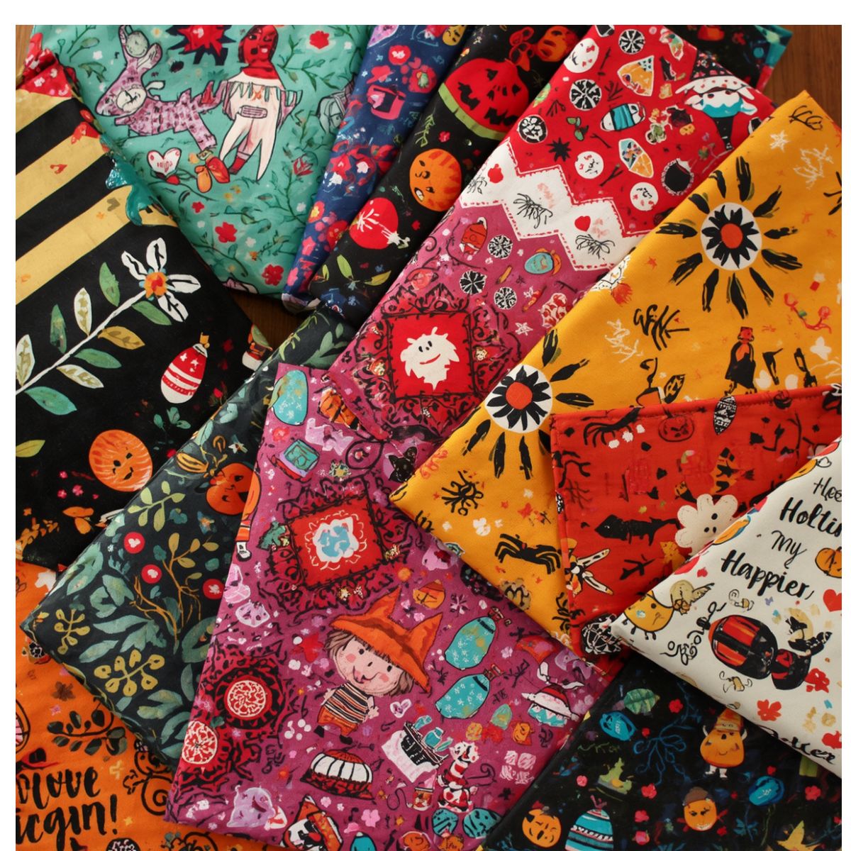 End of Bolt Mystery Fabric Bundle By the Pound Prints will Vary