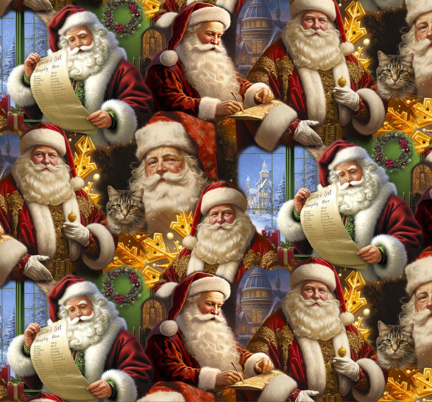 Christmas Santa Making a List Multi