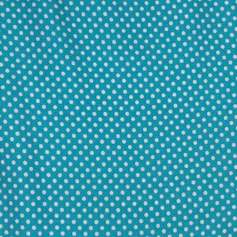 Benartex Love Bunny Dots on Turquoise Easter
