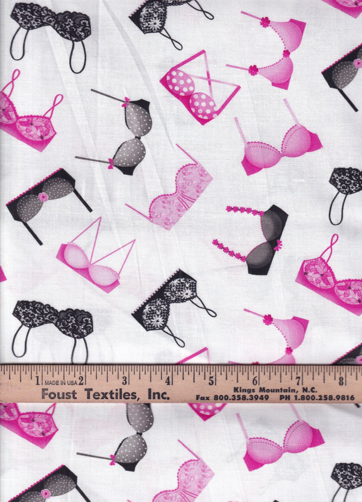 Tossed Fashion Bras Breast Cancer Awareness Digital Timeless Treasures 100% Cotton