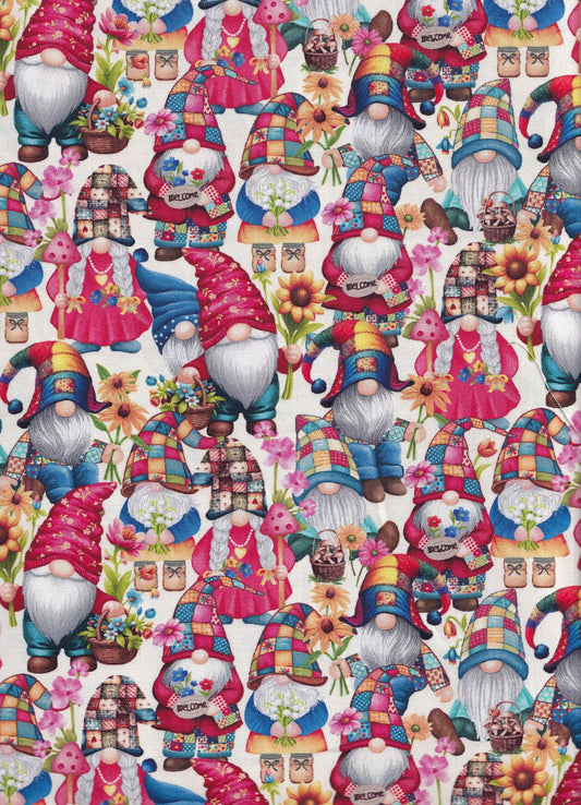 Novelty Packed Hippie Gnomes on Cream