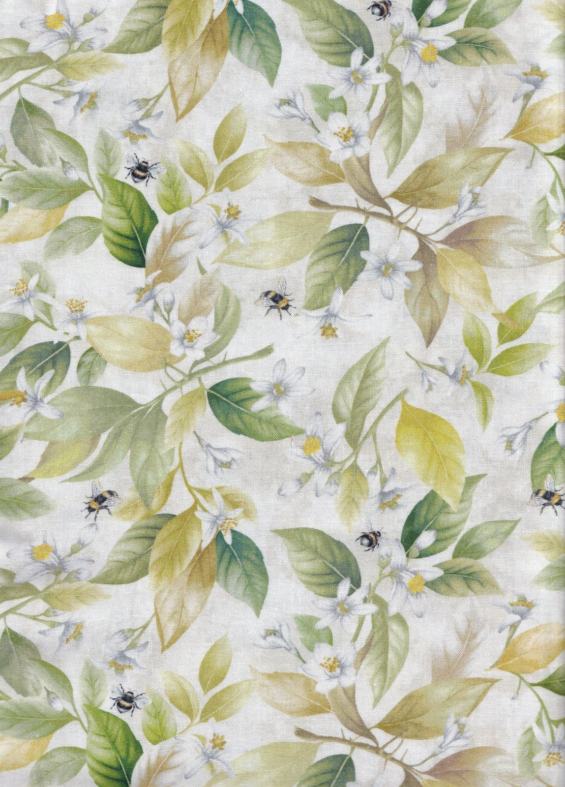 108 Wide Lemon Bouquet Blossoms & Bees by Timeless Treasures Quilt Back 100% Cotton Fabric Price Per Yard