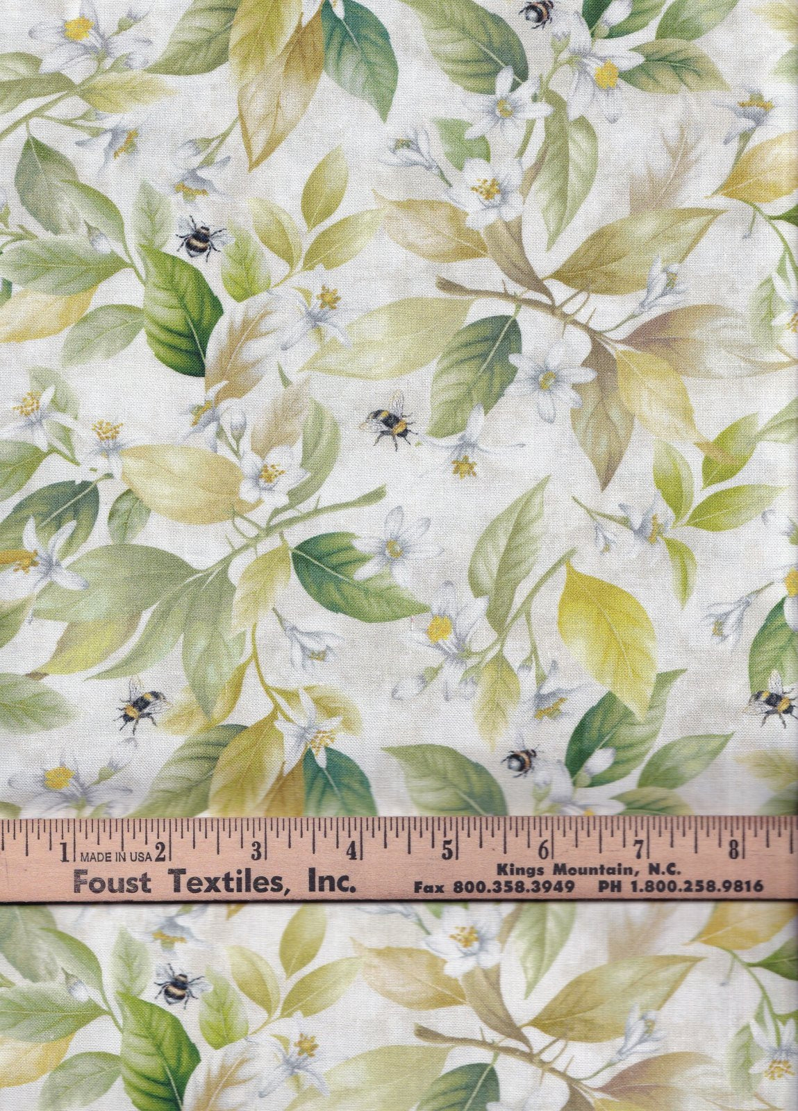 108 Wide Lemon Bouquet Blossoms & Bees by Timeless Treasures Quilt Back 100% Cotton Fabric Price Per Yard