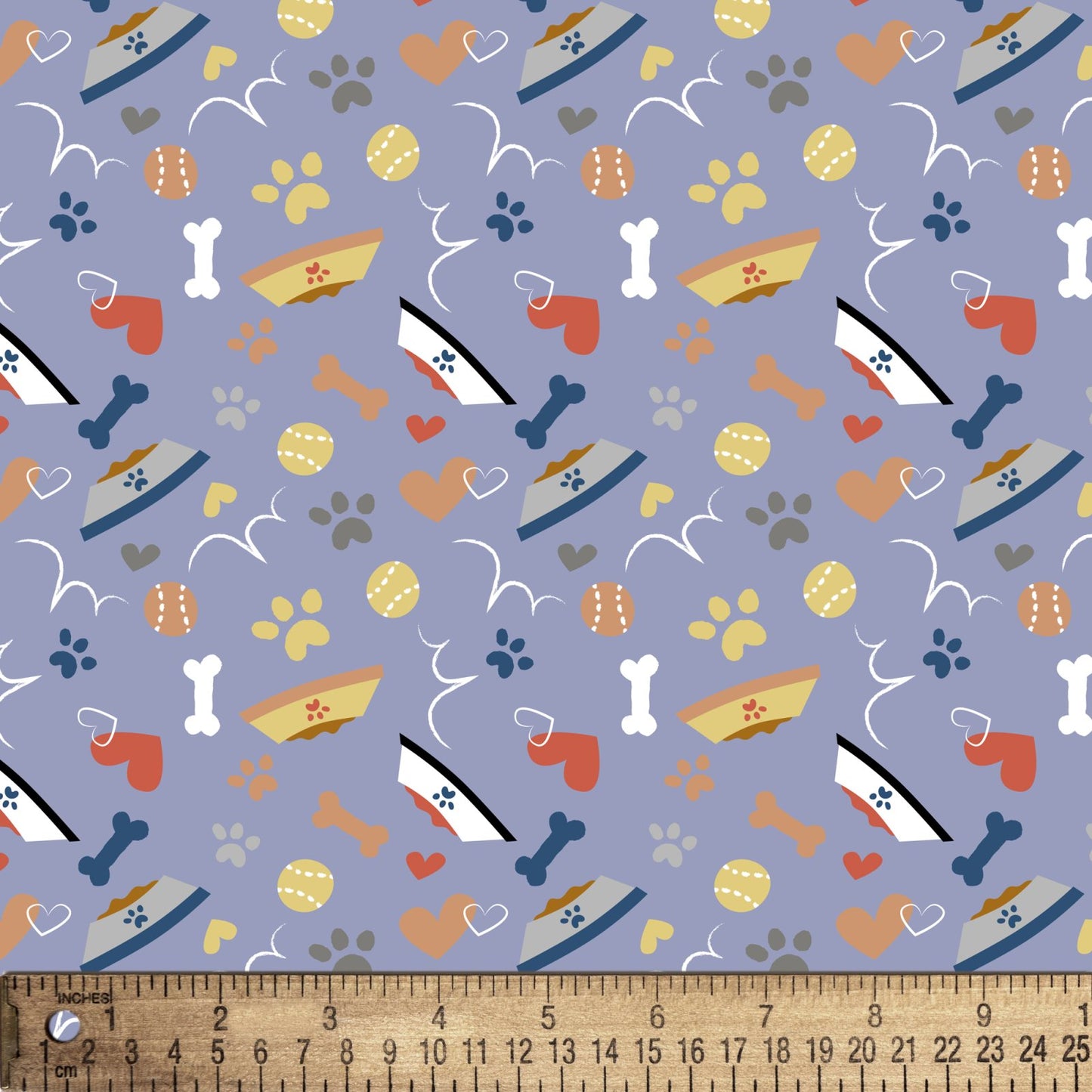 David Textiles Good Puppy Play Lavender Dogs 100% Cotton Price per Yard Novelty