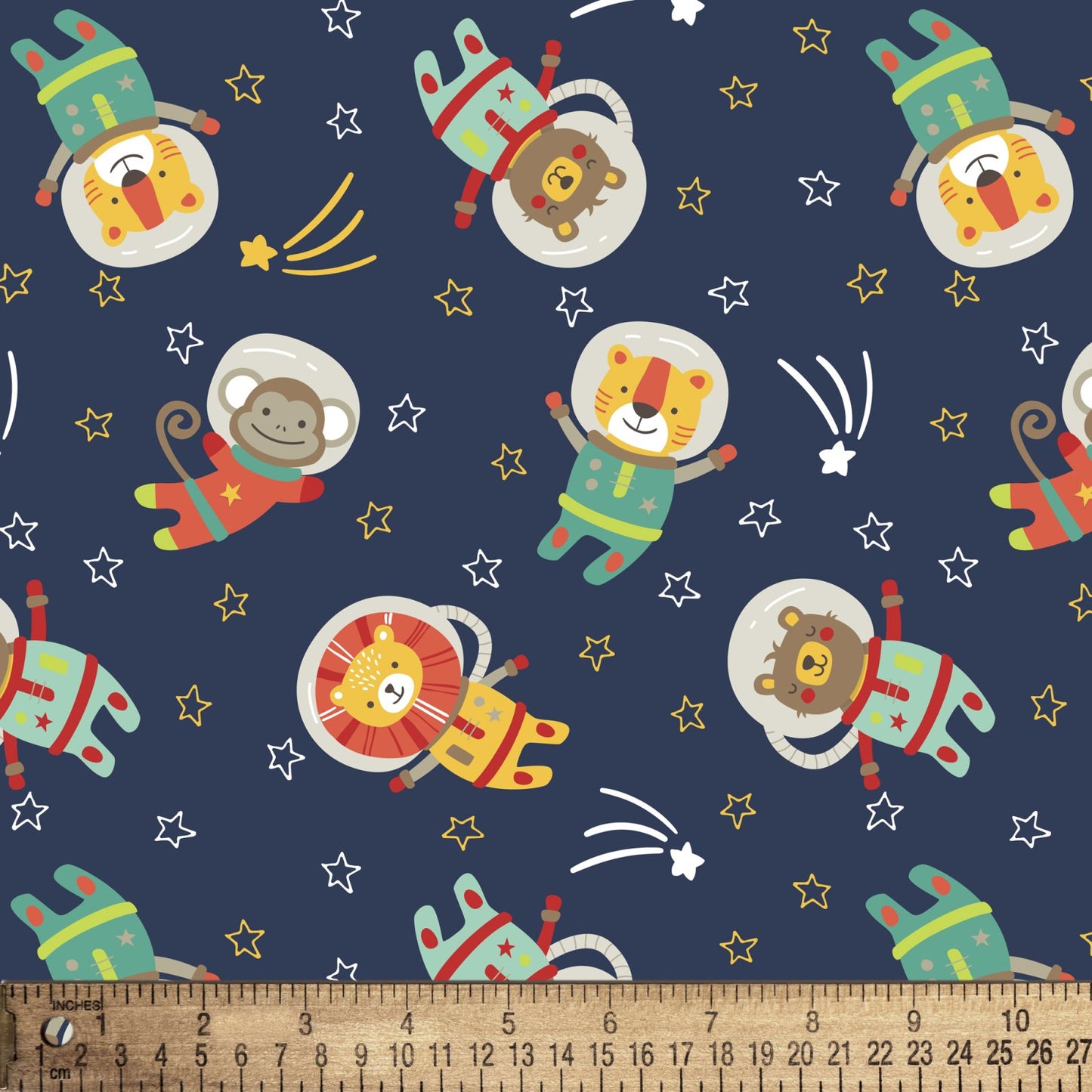 David Textiles Fantastic Flannel Space Kids Toss Blue Baby Price per Yard