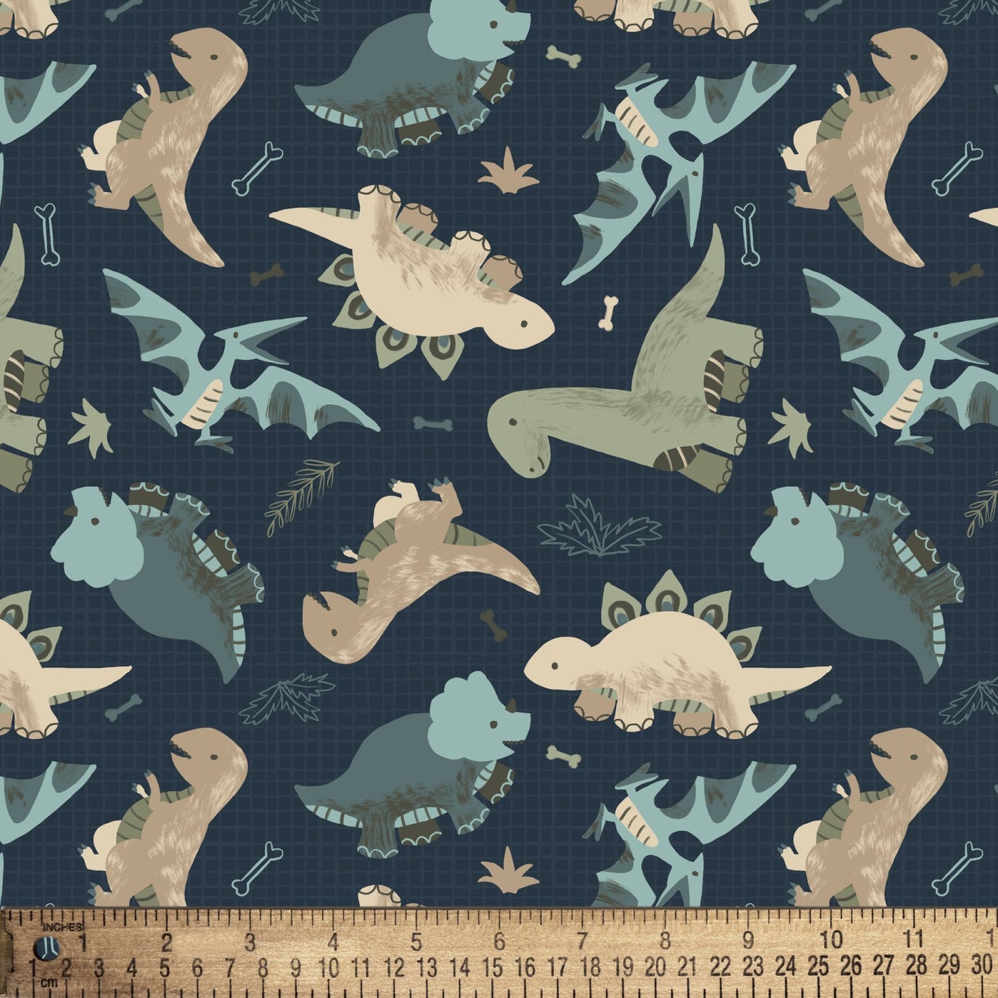 David Textiles Fantastic Flannel Going Dino Toss Baby Price per Yard